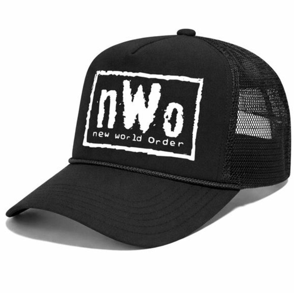 Rare NWO Wolfpac Hat New World Order Wrestling Snapback Trucker Cap Black New